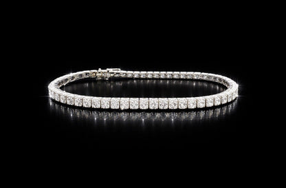 1.7 Ct Natural Diamond Tennis Bracelet - Platinum - RRP £6,500 - Flamingo Gems