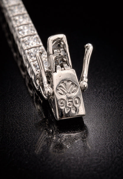 1.7 Ct Natural Diamond Tennis Bracelet - Platinum - RRP £6,500 - Flamingo Gems