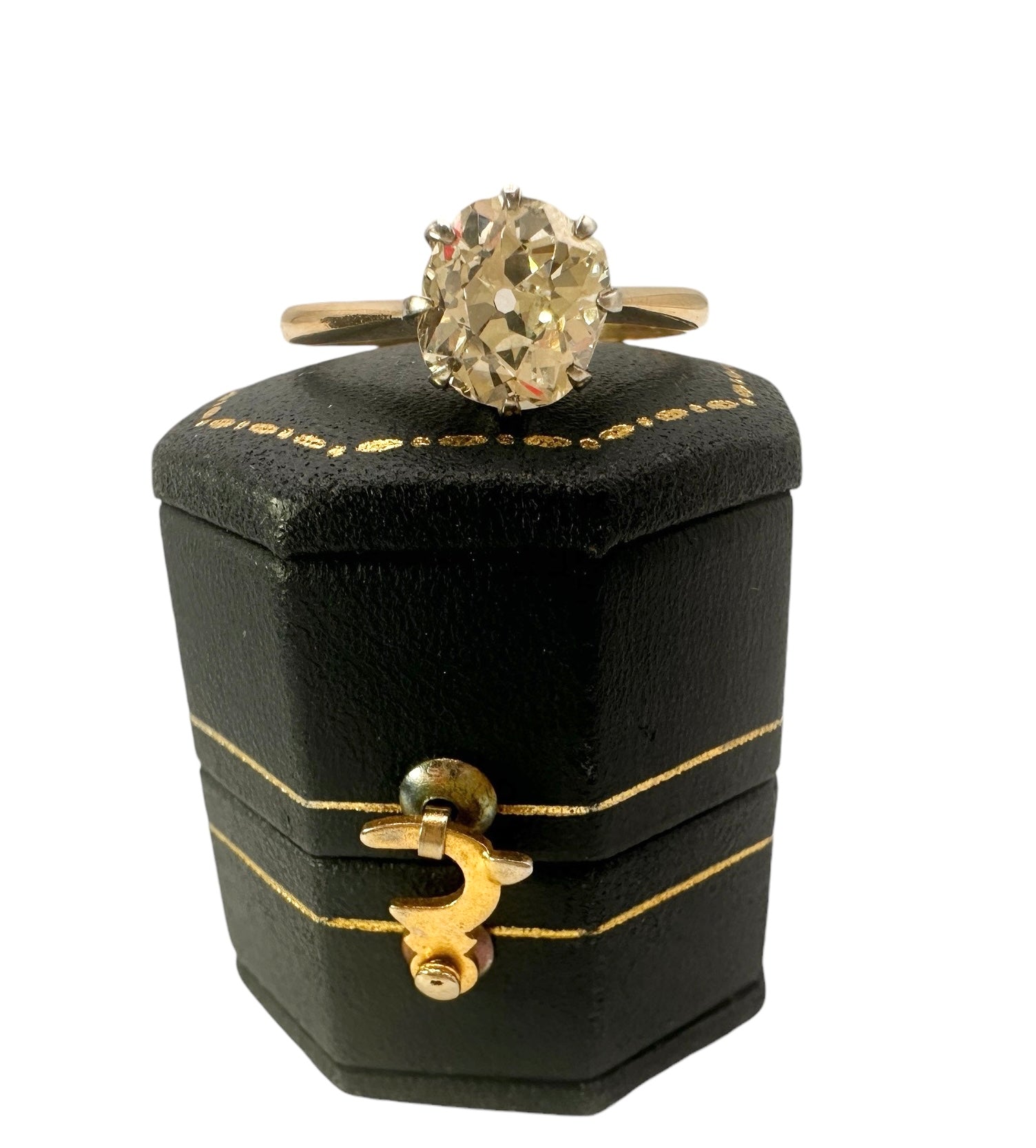 1.80 Ct Old Mine Cut Solitaire, 18 Ct Gold - WGI Certificate £16,500 - Flamingo Gems