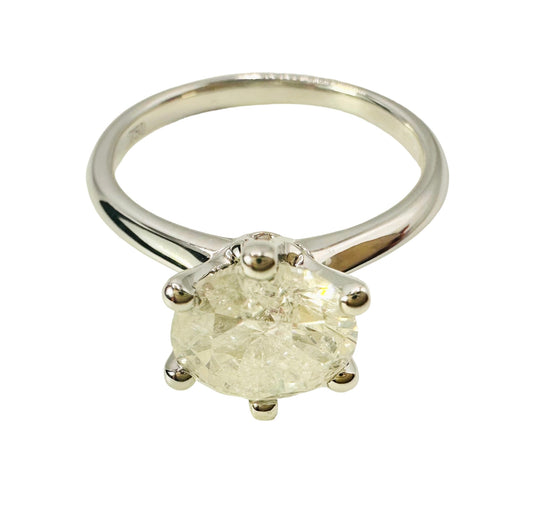 1.83 Carat Diamond Ring crafted in 18 Carat White Gold - WGI Certificate £18,800 - Flamingo Gems