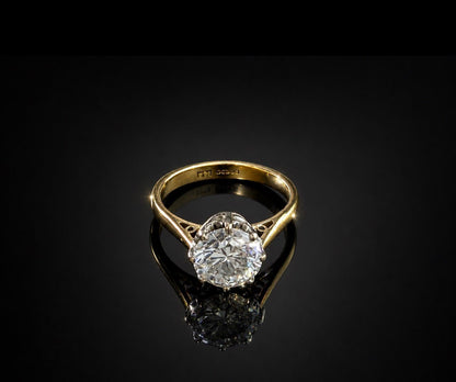 18ct Gold 2.05ct Natural Diamond Solitaire Ring - RRP £16,500 - Flamingo Gems