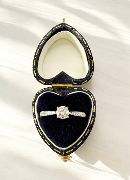 18Ct White Gold 0.45 Ct Natural Diamond Ring - GIA Certified/WGI Valuation £2,600 - Flamingo Gems