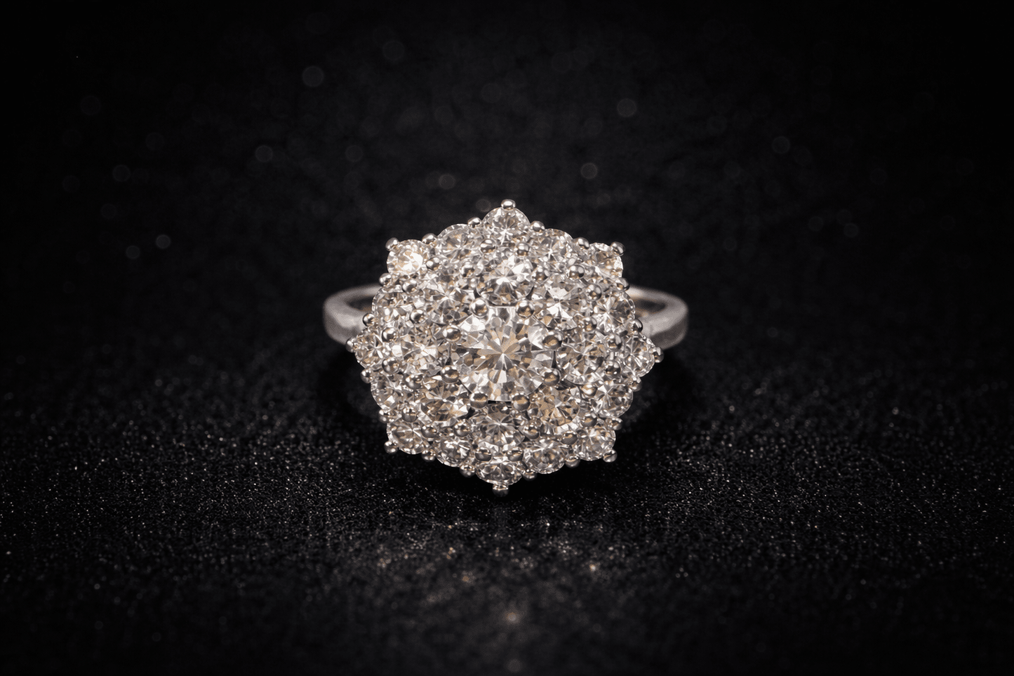 💎✨ 18CT WHITE GOLD DIAMOND CLUSTER RING - ✨ WGI CERTIFIED • 1.90CT NATURAL DIAMONDS • RRP £9,500 - Flamingo Gems