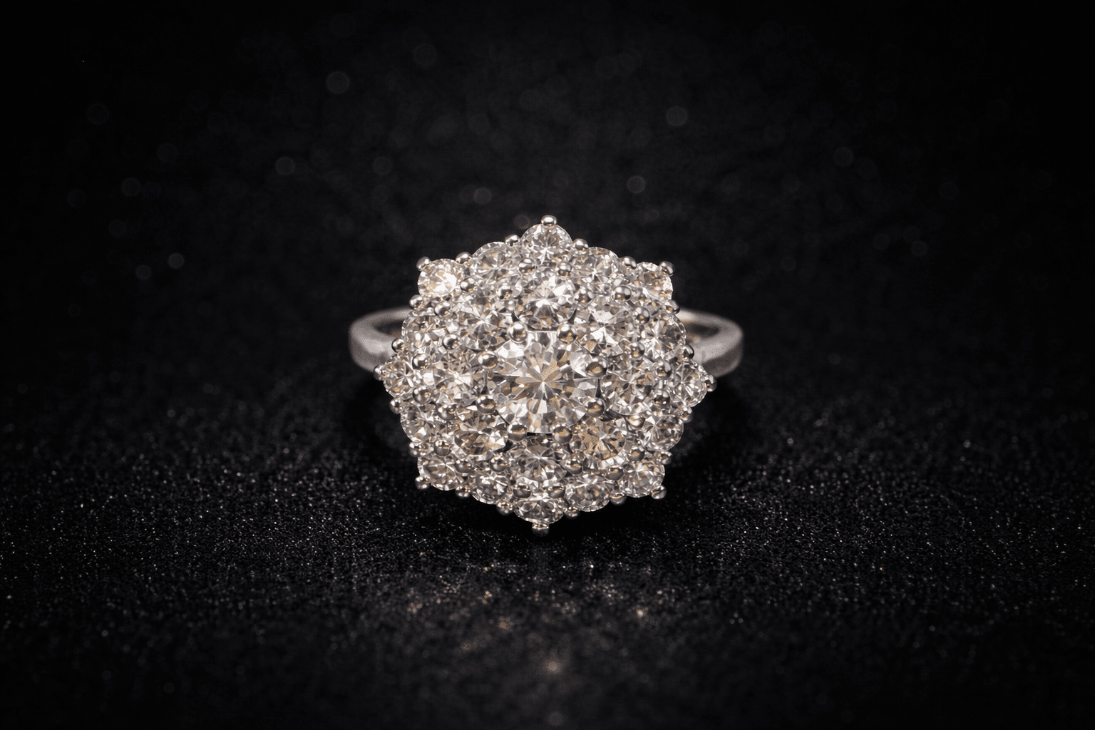 💎✨ 18CT WHITE GOLD DIAMOND CLUSTER RING - ✨ WGI CERTIFIED • 1.90CT NATURAL DIAMONDS • RRP £9,500 - Flamingo Gems
