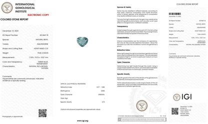 19.45 Ct Aquamarine and 3.85 Ct Natural Diamond Necklace - Platinum - WGI Certificate/Valuation £37,800 - Flamingo Gems