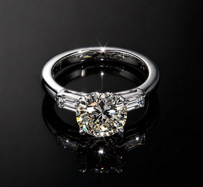 2 Ct Natural Diamond Engagement Ring - 18Ct White Gold - RRP £18,000 - Flamingo Gems