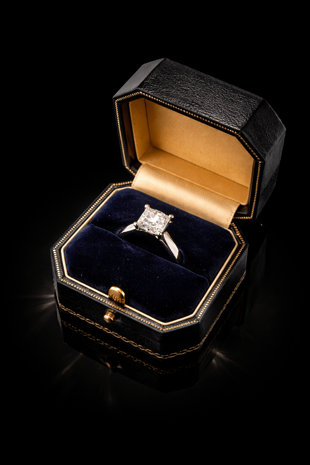 2.03 Ct Natural Princess Cut Diamond Ring - Platinum - RRP £20,000 - Flamingo Gems