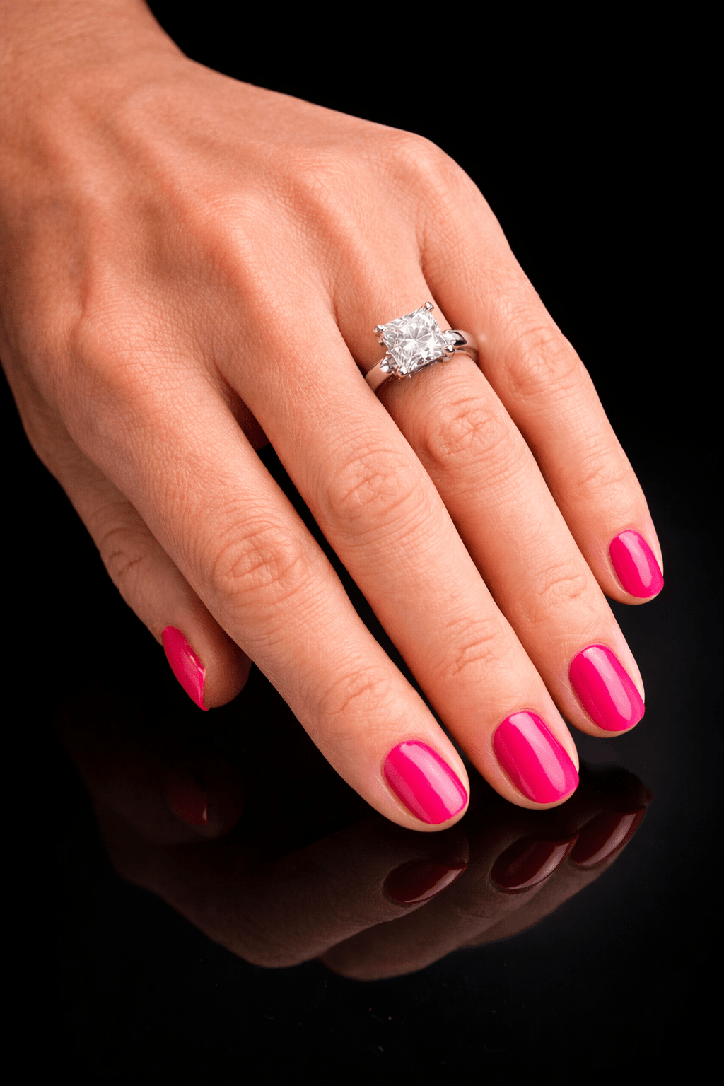 2.03 Ct Natural Princess Cut Diamond Ring - Platinum - RRP £20,000 - Flamingo Gems