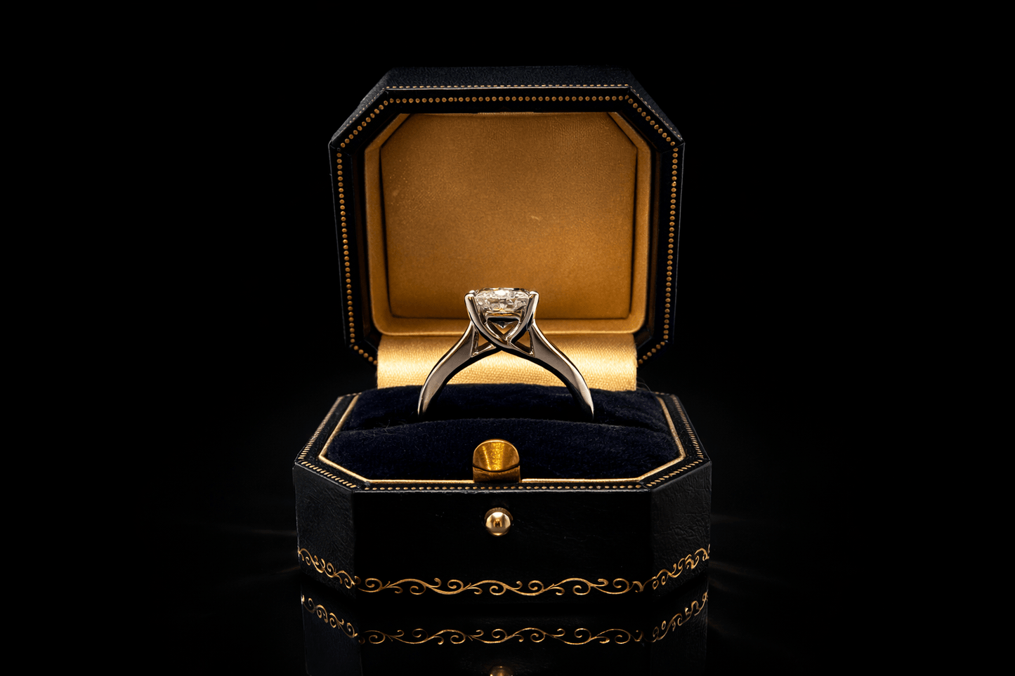 2.03 Ct Natural Princess Cut Diamond Ring - Platinum - RRP £20,000 - Flamingo Gems