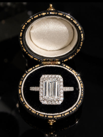 2.07 Ct Natural Emerald Cut Diamond Ring - Platinum - RRP £18,000 - Flamingo Gems