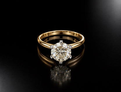 2.07 Ct Natural Yellow Diamond Ring - 18k Yellow Gold and Platinum - RRP £15,000 - Flamingo Gems