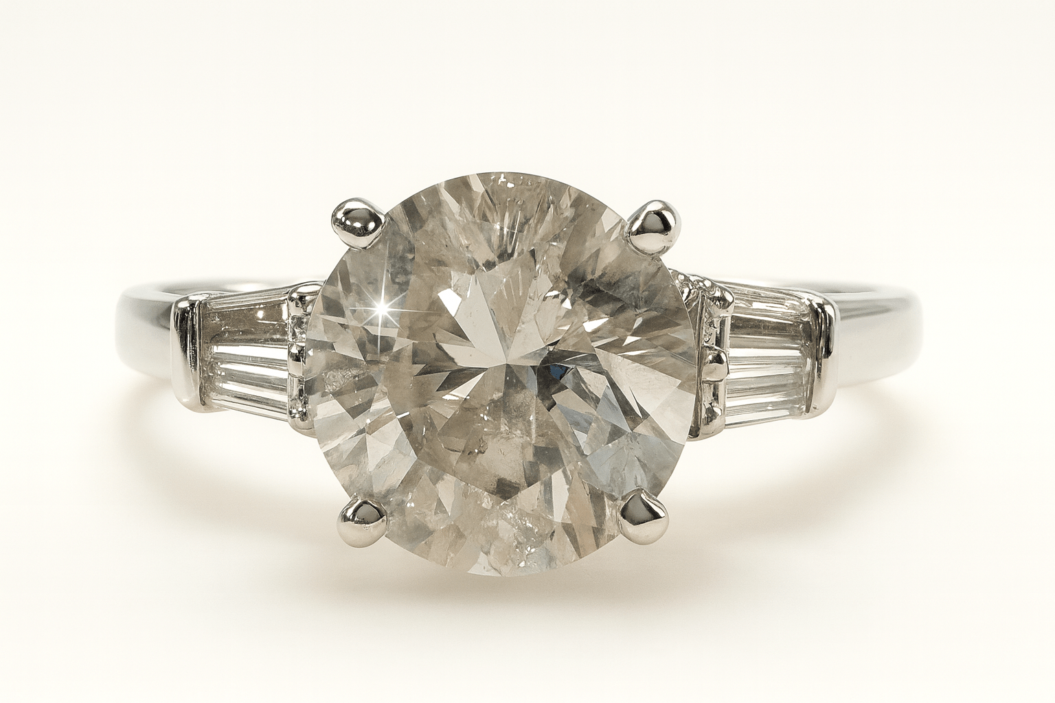 2.12 Carat Natural Diamond Ring, 18K White Gold - WGI Certificate £17,500 - Flamingo Gems