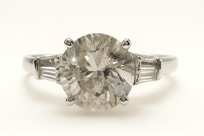 2.12 Carat Natural Diamond Ring, 18K White Gold - WGI Certificate £17,500 - Flamingo Gems