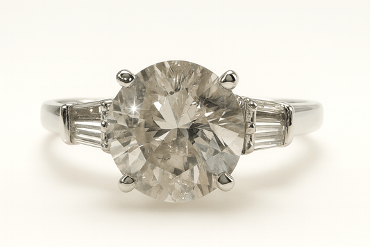 2.12 Carat Natural Diamond Ring, 18K White Gold - WGI Certificate £17,500 - Flamingo Gems