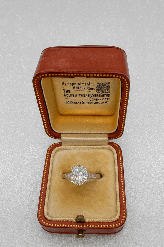 2.21 Ct Antique Cushion Cut Diamond Ring – G/SI2 – 18K White Gold & Platinum – Size L - WGI Valuation £20,000 - Flamingo Gems