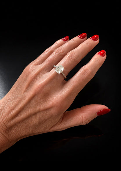 ✨ 2.32Ct Cushion Cut Natural Diamond Ring - 18K White Gold✨ RRP £17,500 - Flamingo Gems