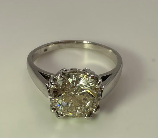2.35 Ct Natural Diamond Ring, 18K White Gold - WGI Certificate £19,520 - Flamingo Gems