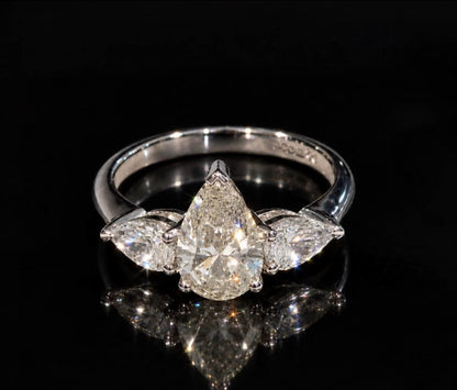 2.44 Ct Natural Diamond Ring, 18K White Gold, WGI Certificate £20,000 - Flamingo Gems