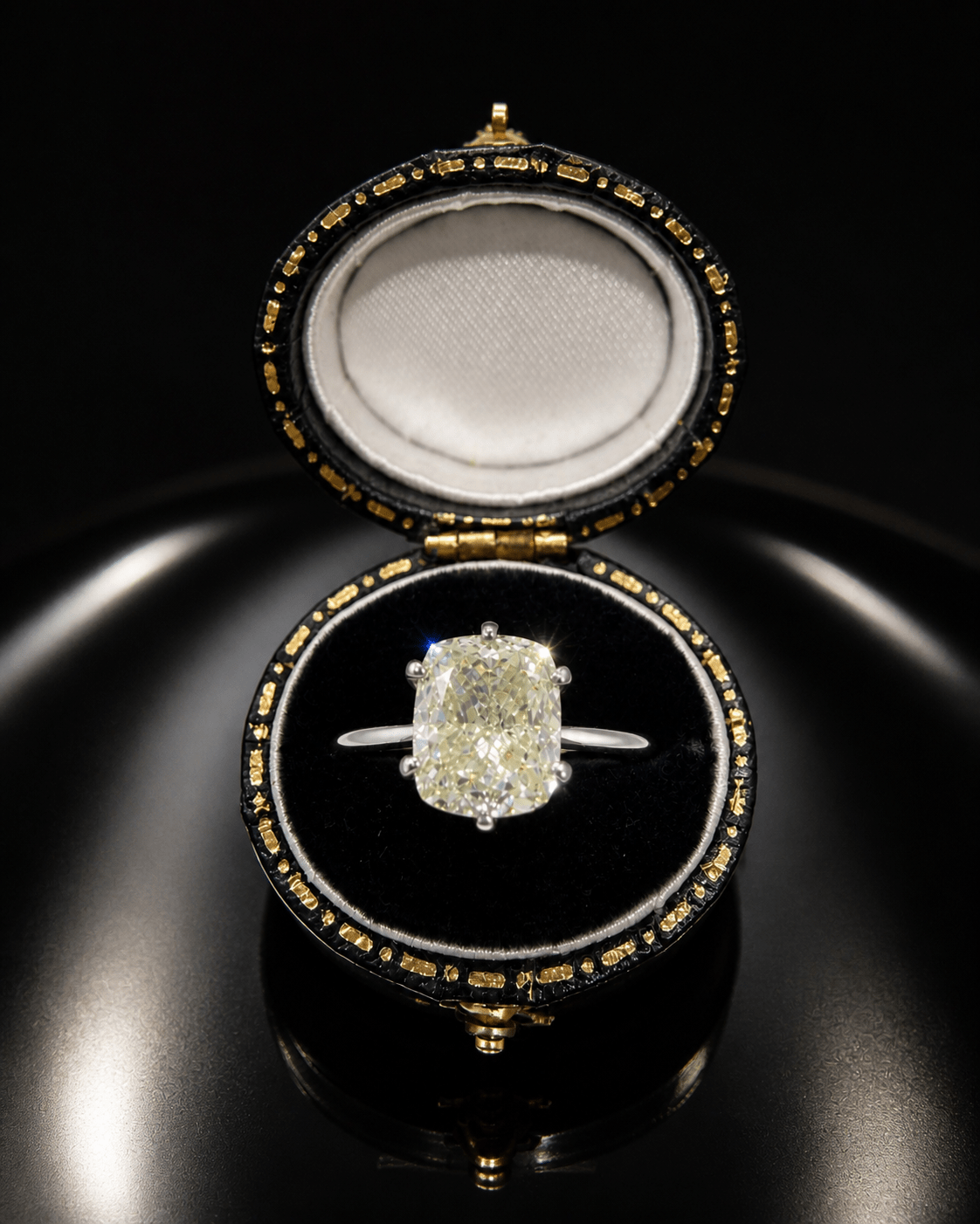 3 Carat Natural Yellow Diamond Solitaire - Platinum - Flamingo Gems