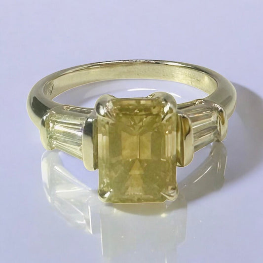 3.14 Carat Natural Diamond Ring, 18K White Gold - WGI Certificate £14,000 - Flamingo Gems
