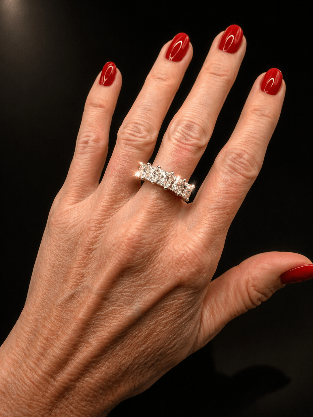 3.53 Carat Princess Cut Diamond Solitaire Ring – 14ct White Gold - Flamingo Gems