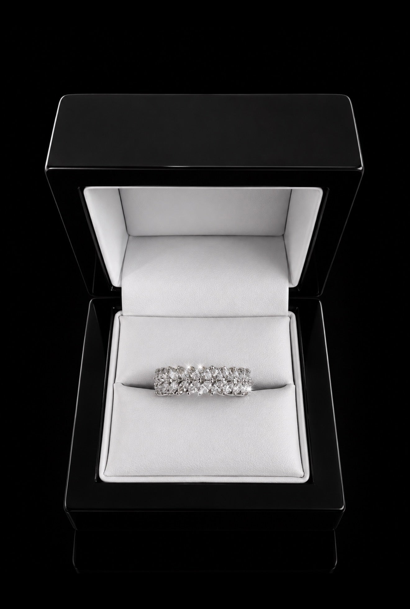 3Ct Natural Marquis Diamond Band, Platinum - RRP £9,500 - Flamingo Gems