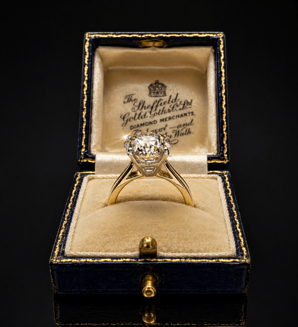 4.10 Ct Natural Diamond Solitaire Ring - 18K White and Yellow Gold - RRP £26,000 - Flamingo Gems