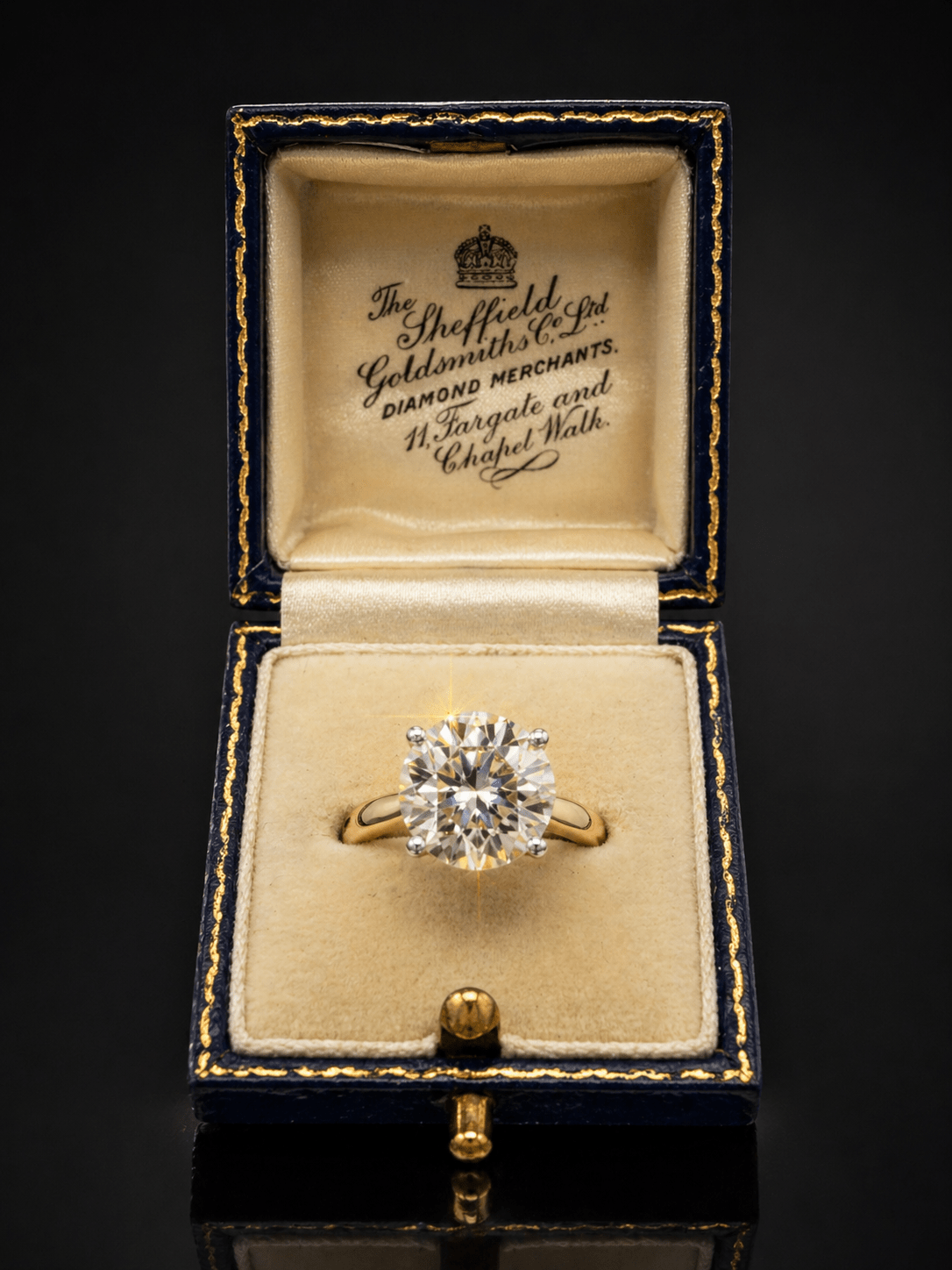 4.10 Ct Natural Diamond Solitaire Ring - 18K White and Yellow Gold - RRP £26,000 - Flamingo Gems
