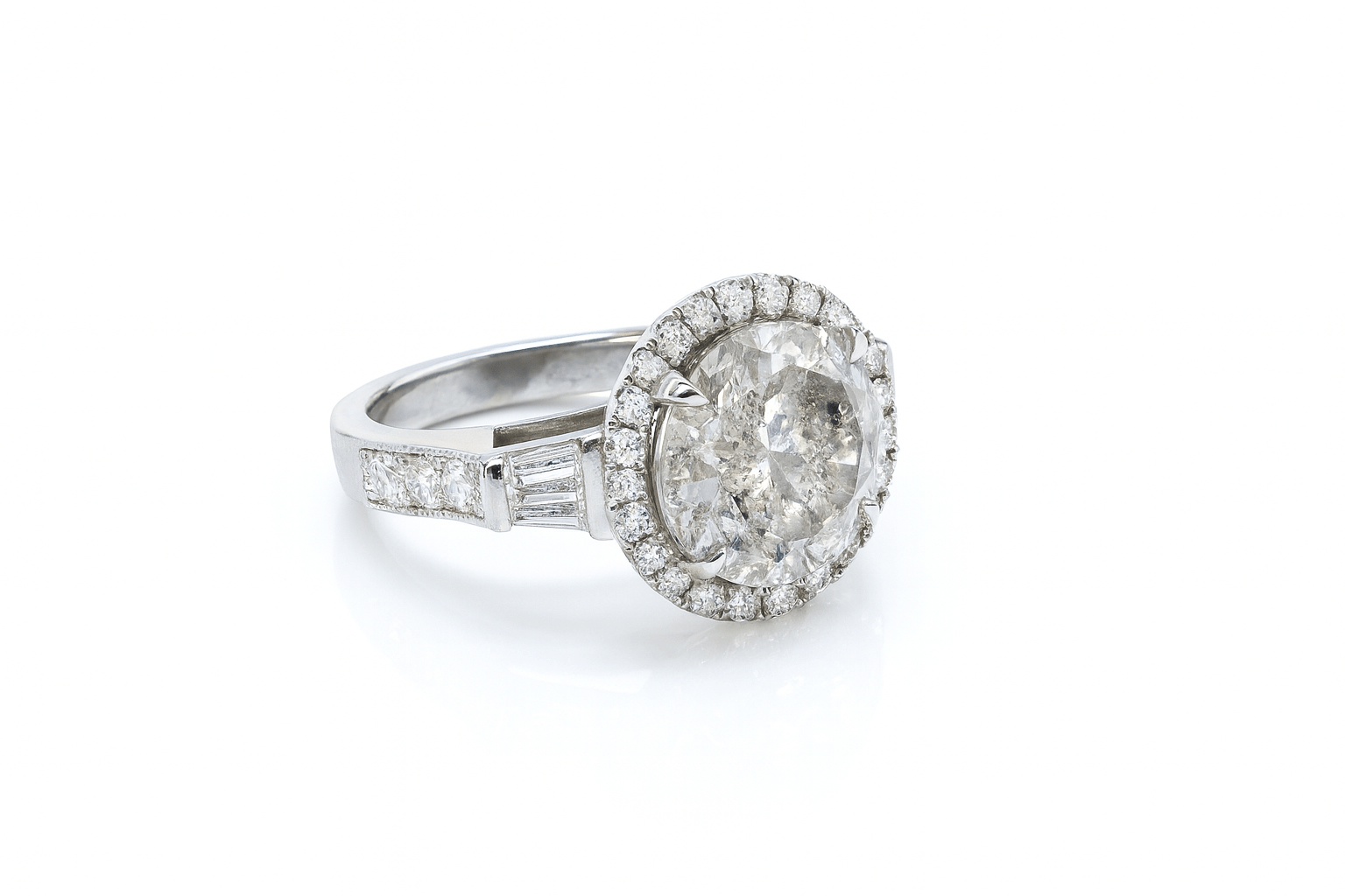 5.30 Carat Natural Diamond Ring, Platinum - WGI Certificate - £50,600 - Flamingo Gems