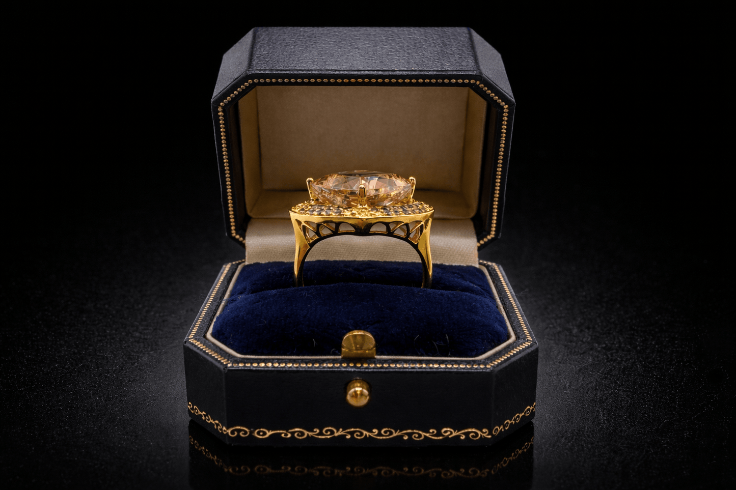 ✨6.85ct Certified Natural Morganite Statement Ring – 14K Gold - RRP - £8,800 - Flamingo Gems