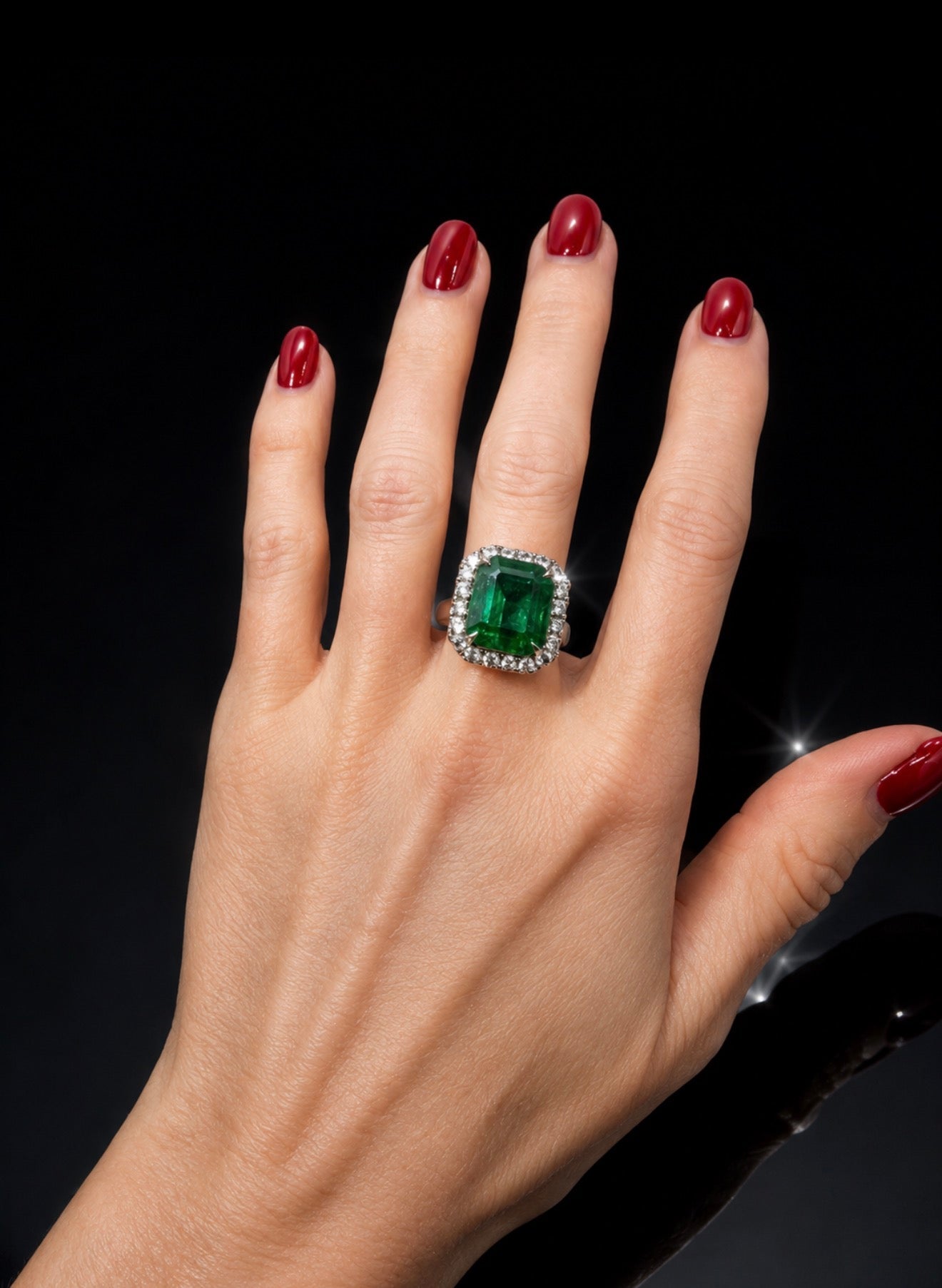 💚 8.84CT NATURAL ZAMBIAN EMERALD & 1 CT NATURAL DIAMOND PLATINUM RING 💚 RRP £16,500 - Flamingo Gems