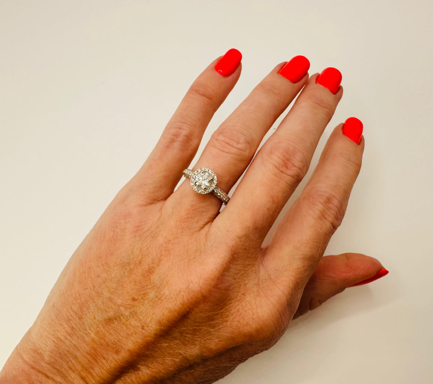 1.46 Carat Diamond Platinum Engagement Ring - WGI Certificate £4500