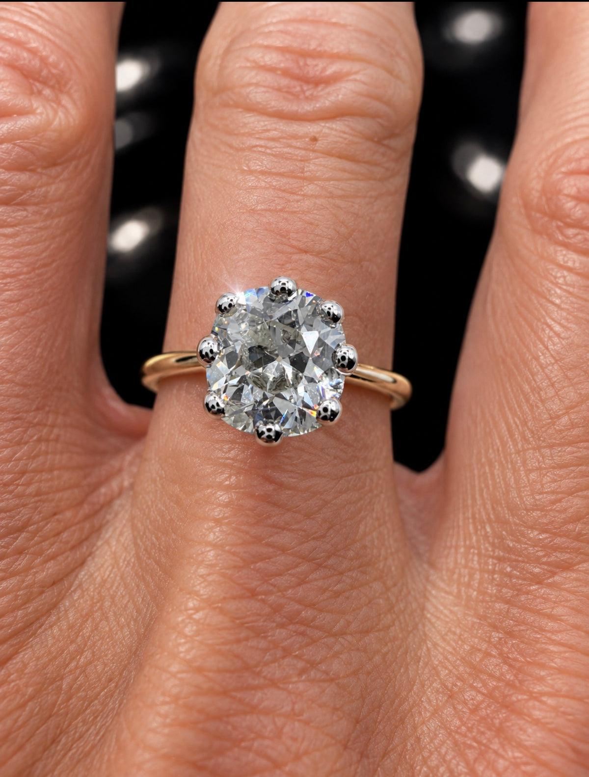 1.8Ct Natural Old Mine Cut Diamond Ring - 18k Gold - RRP £16,000