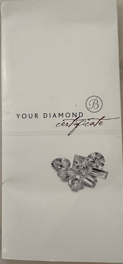 0.33 Ct Natural Diamond, Platinum Beaverbrooks Half Eternity Ring