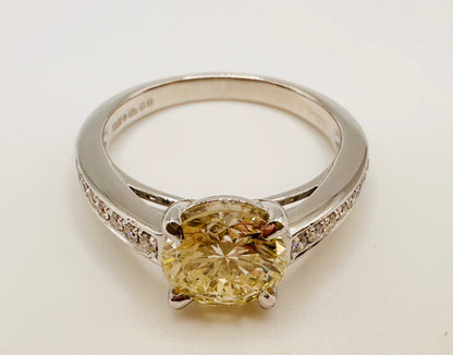 Platinum 1.75 Ct Diamond Engagement Ring - WGI Certificate £11,000