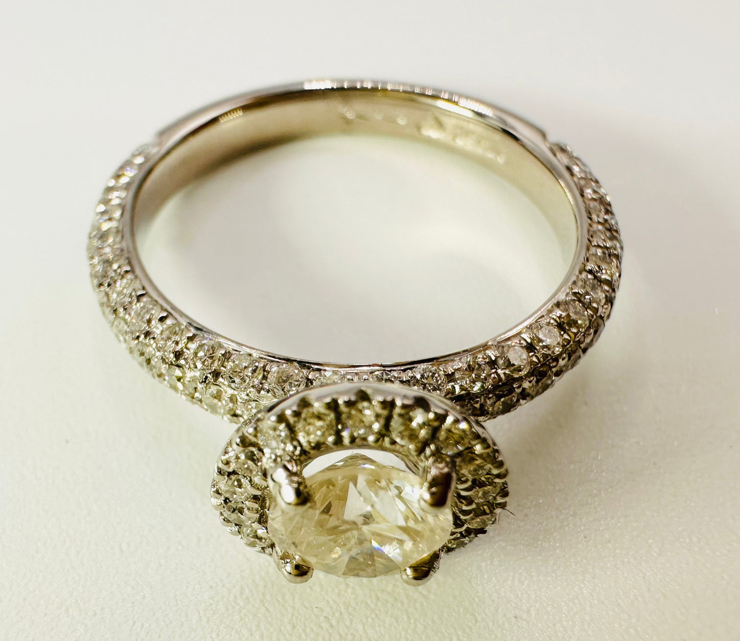 1.46 Carat Diamond Platinum Engagement Ring - WGI Certificate £4500