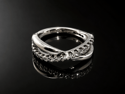 Beaverbrooks 0.39ct Diamond Eternity Ring – 18k White Gold – Papers Included 💎 - Flamingo Gems