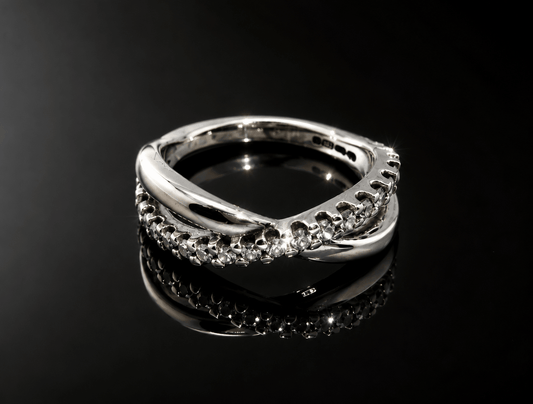 Beaverbrooks 0.39ct Diamond Eternity Ring – 18k White Gold – Papers Included 💎 - Flamingo Gems
