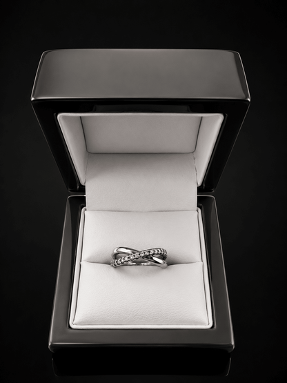 Beaverbrooks 0.39ct Diamond Eternity Ring – 18k White Gold – Papers Included 💎 - Flamingo Gems