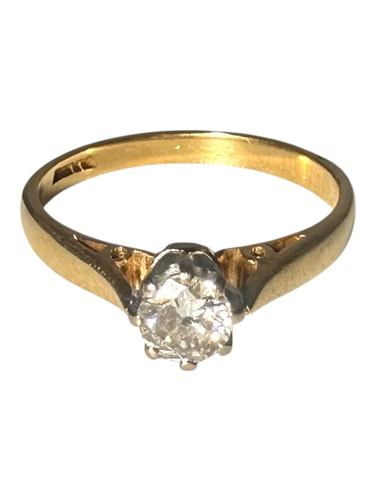 Black Friday - 0.40 Ct Natural Diamond Ring, 18K Gold - WGI Certificate £1,950 - Flamingo Gems