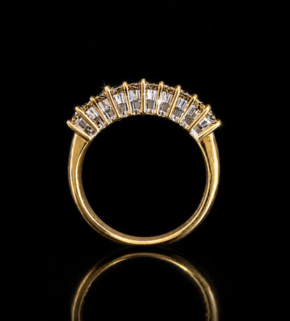 Five Stone Natural Diamond Ring – 1.65ct Total Diamond Weight - 18K Gold - Flamingo Gems
