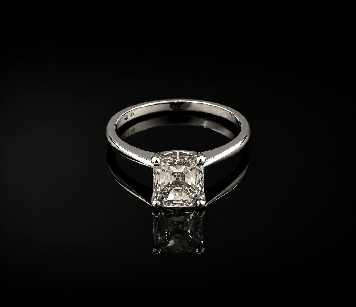 IGI & WGI Certified • Natural Fancy Gray Green Yellow Diamond Ring• 1.50 Carat, SI1 - 14K White Gold - RRP £9k - Flamingo Gems
