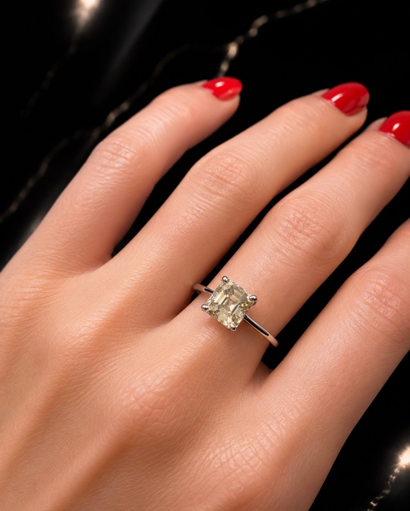 IGI & WGI Certified • Natural Fancy Gray Green Yellow Diamond Ring• 1.50 Carat, SI1 - 14K White Gold - RRP £9k - Flamingo Gems