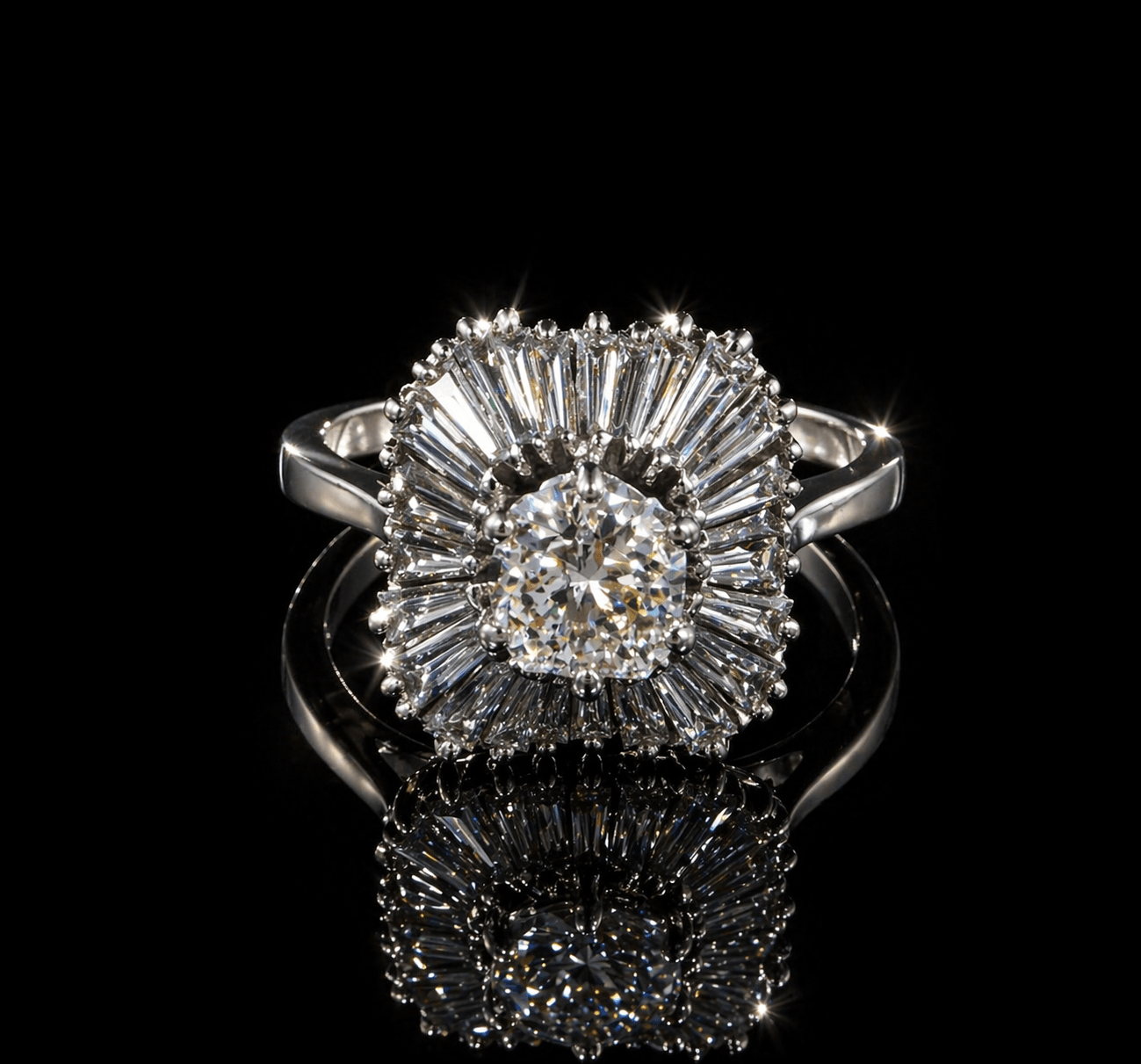 NATURAL DIAMOND COCKTAIL RING – 2.20CT TOTAL DIAMOND WEIGHT – 18k WHITE GOLD - RRP £13,500 - Flamingo Gems