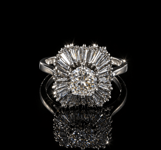 NATURAL DIAMOND COCKTAIL RING – 2.20CT TOTAL DIAMOND WEIGHT – 18k WHITE GOLD - RRP £13,500 - Flamingo Gems