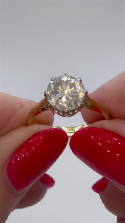 18ct Gold 2.05ct Natural Diamond Solitaire Ring - RRP £16,500