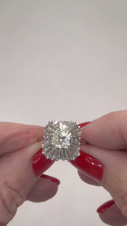 NATURAL DIAMOND COCKTAIL RING – 2.20CT TOTAL DIAMOND WEIGHT – 18k WHITE GOLD - RRP £13,500