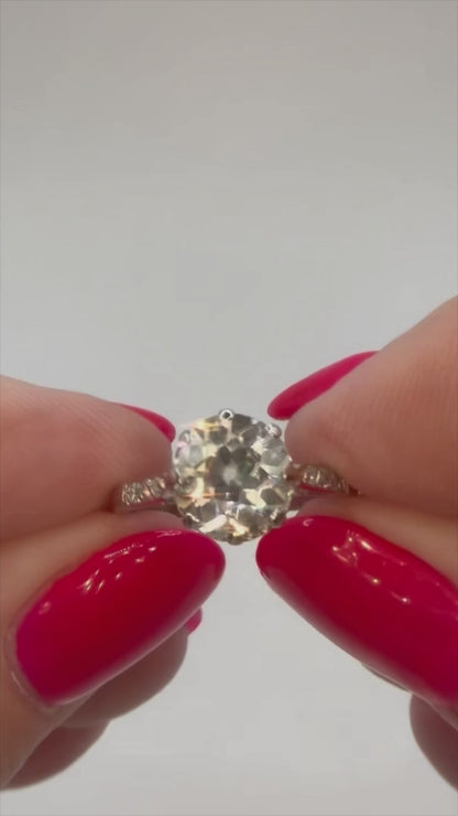 RARE OLD EUROPEAN CUT 2.05 CT 
NATURAL DIAMOND RING - RRP £23k