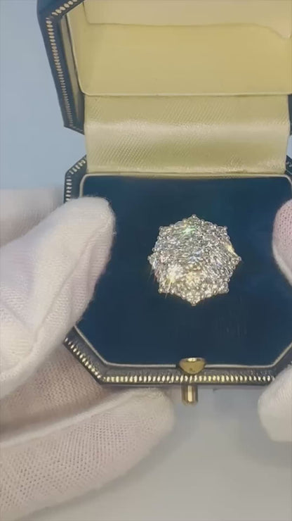 💎✨ 18CT WHITE GOLD DIAMOND CLUSTER RING - ✨ WGI CERTIFIED • 1.90CT NATURAL DIAMONDS • RRP £9,500