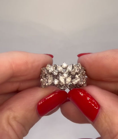 2.8 Ct Natural Diamond Band, 18k White Gold, RRP - £12,600
